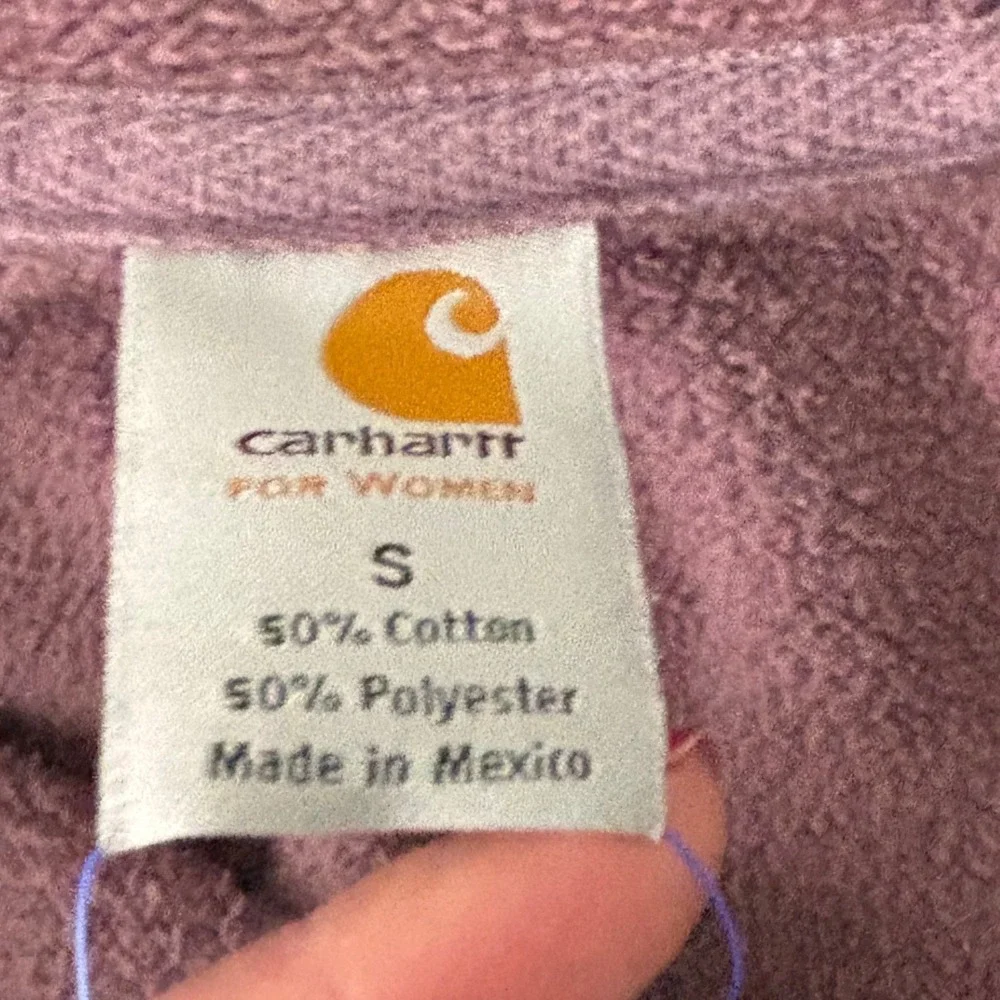 Carhartt Womens Hoodie Size Small Purple Full Zip Sweatshirt Logo Pocket‎ Cozy - Picture 9 of 11
